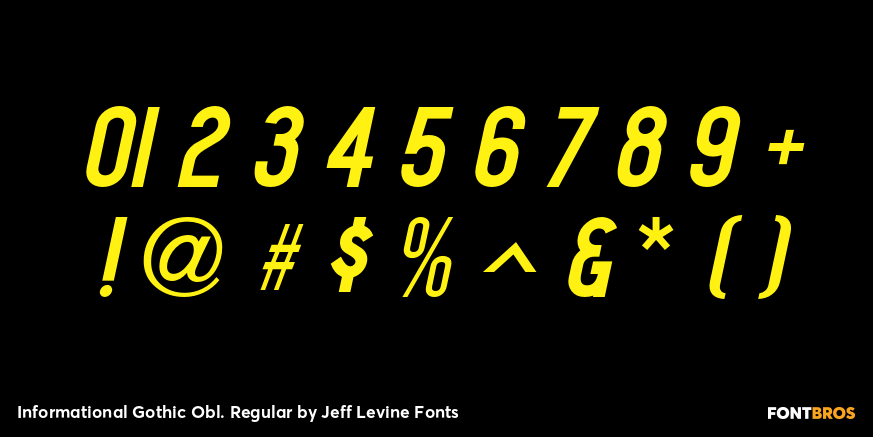 Informational Gothic Oblique Font Poster #1