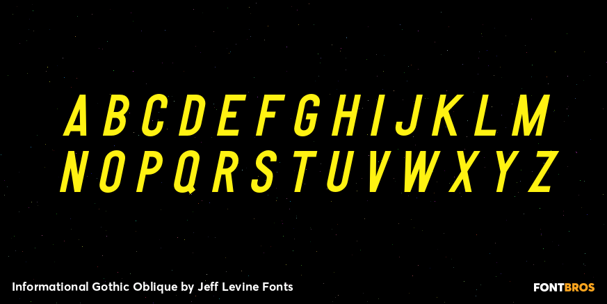 Informational Gothic Oblique Font Poster #3