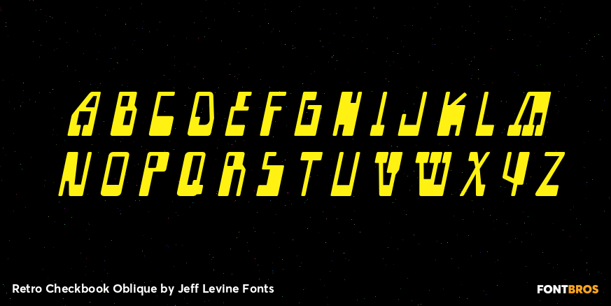 Retro Checkbook Oblique Font Poster #3