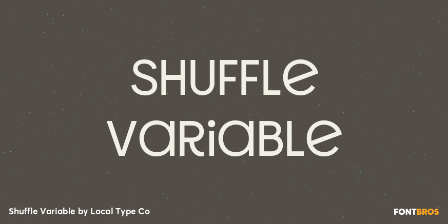 Shuffle Variable Font Poster