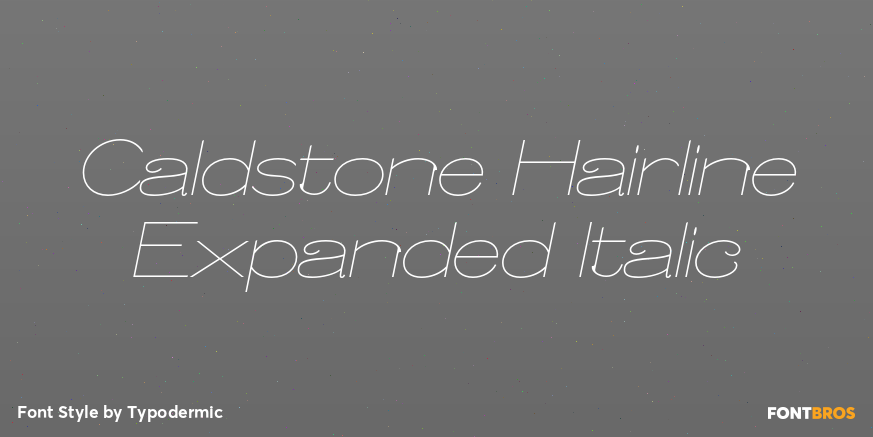 Caldstone Hairline Expanded Italic Poster