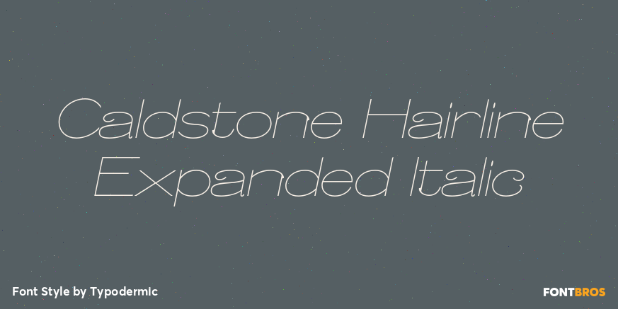 Caldstone Hairline Expanded Italic Poster