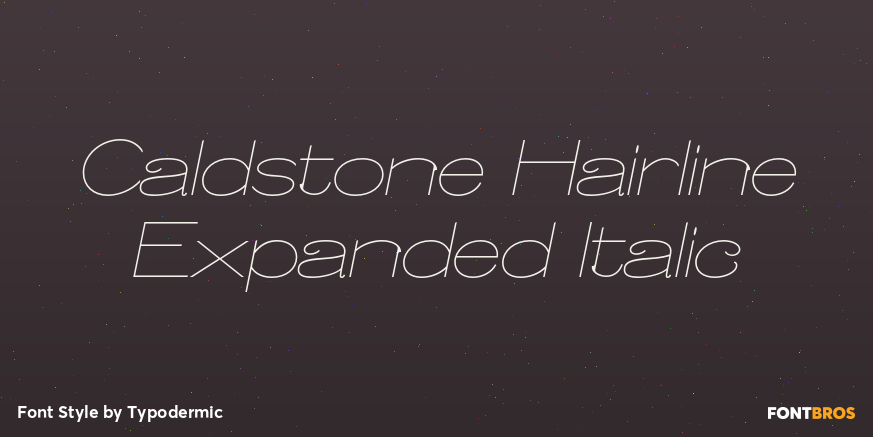 Caldstone Hairline Expanded Italic Poster