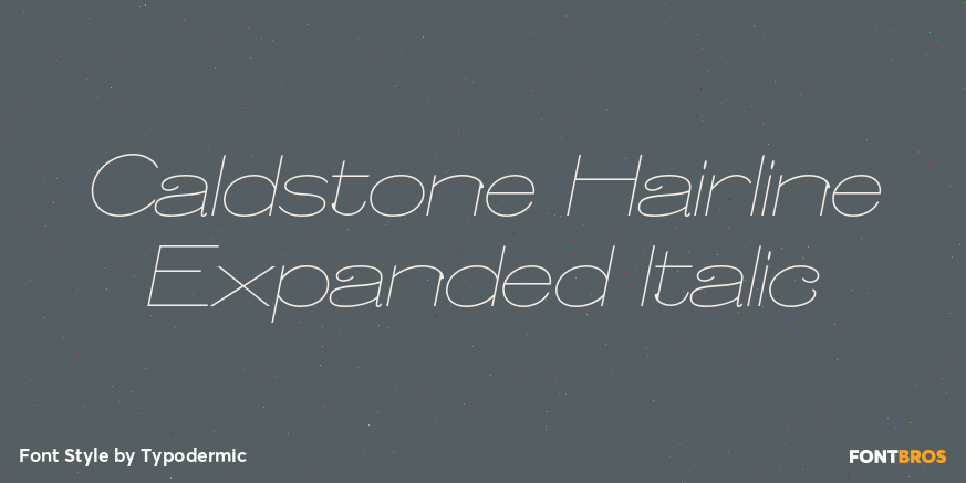 Caldstone Hairline Expanded Italic Poster