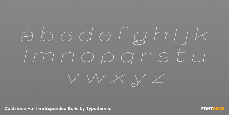 Caldstone Hairline Expanded Italic Font Poster #1