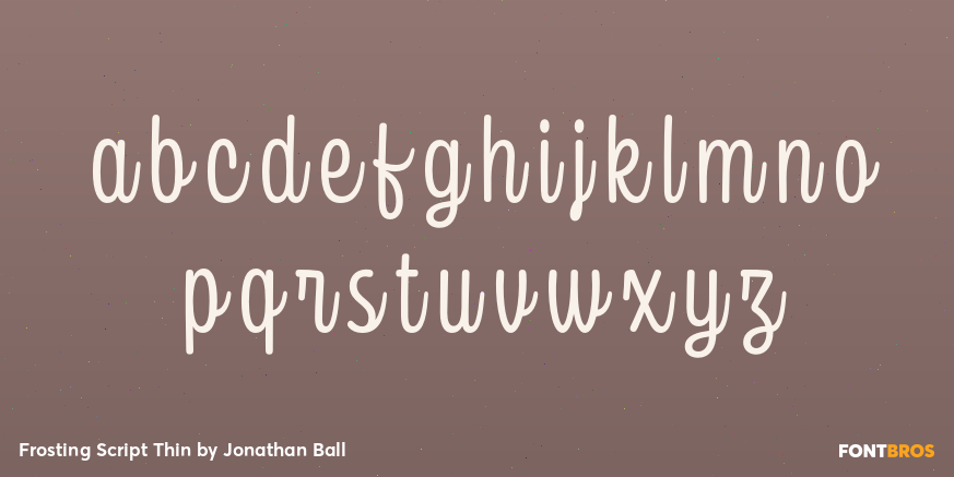 Frosting Script Thin Font Poster #3