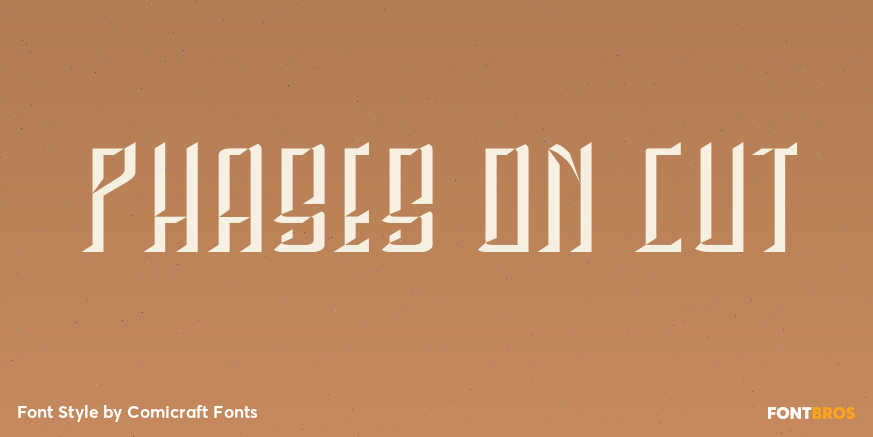 Phases on Cut Font Poster #1