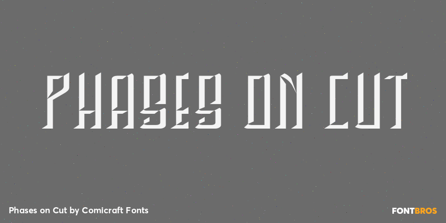 Phases on Cut Font Poster #1
