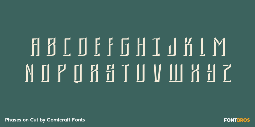 Phases on Cut Font Poster #2