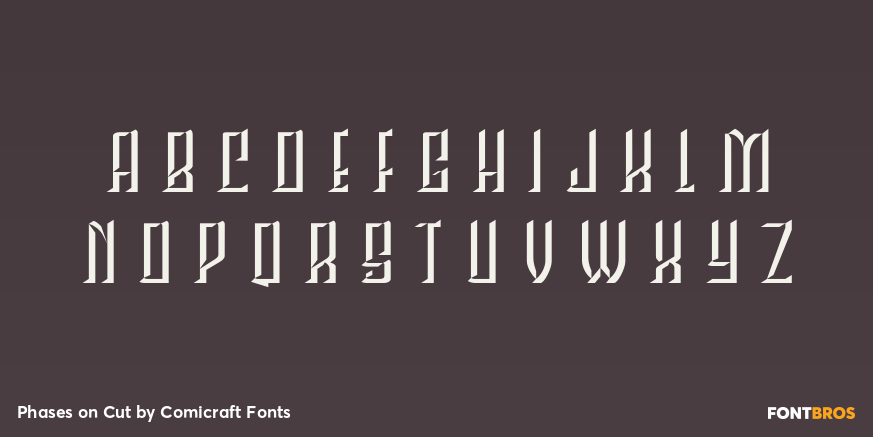 Phases on Cut Font Poster #3