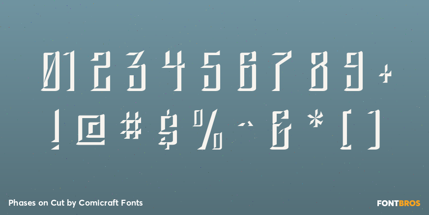 Phases on Cut Font Poster #4