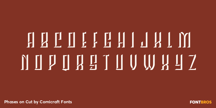 Phases on Cut Font Poster #3