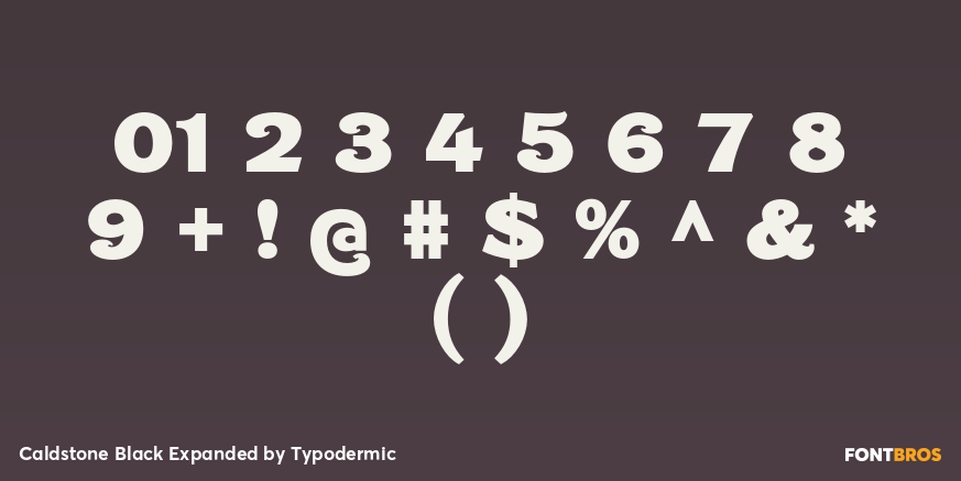 Caldstone Black Expanded Font Poster #1