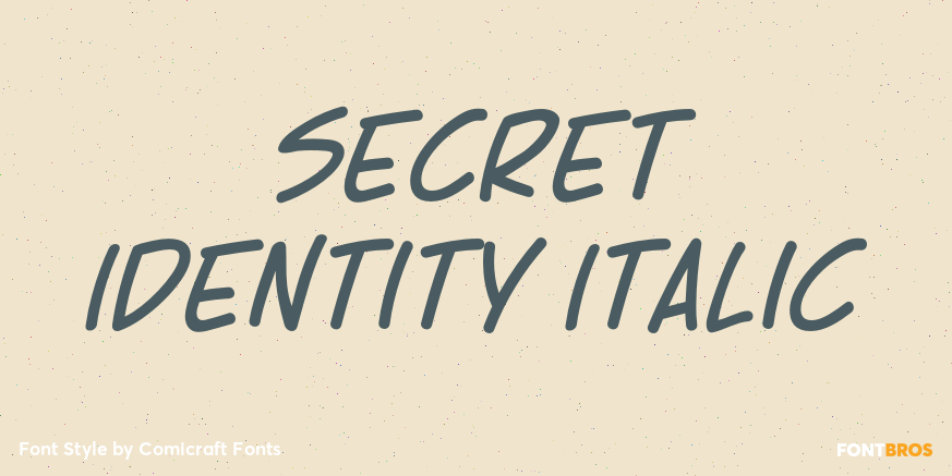 Secret Identity Italic Poster