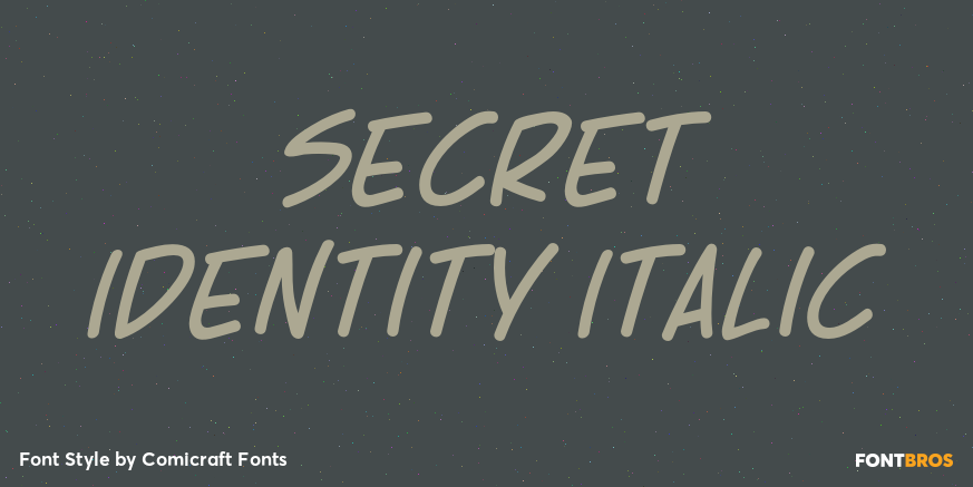 Secret Identity Italic Poster