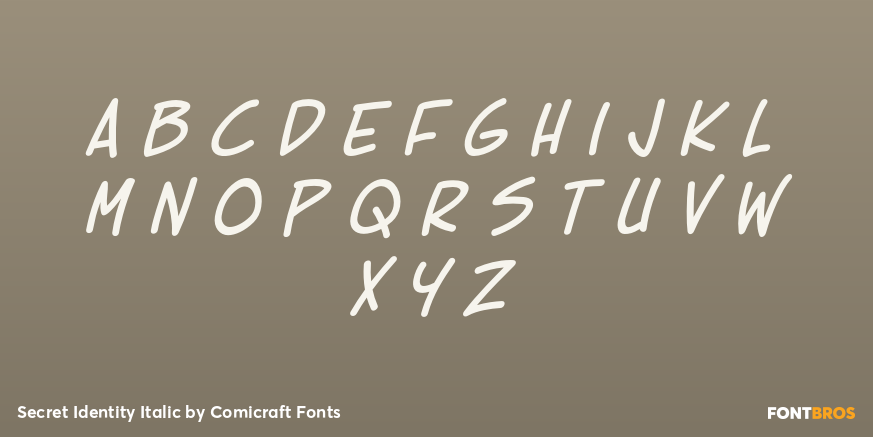 Secret Identity Italic Font Poster #2