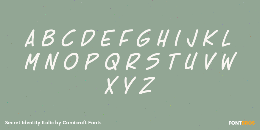 Secret Identity Italic Font Poster #3