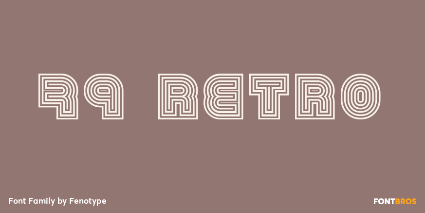 79 Retro Font Family Poster