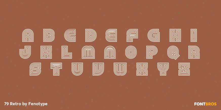 79 Retro Font Poster #1