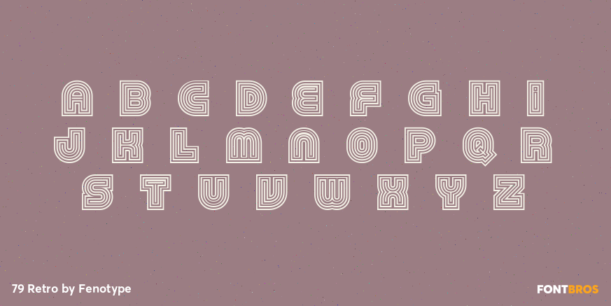 79 Retro Font Poster #1