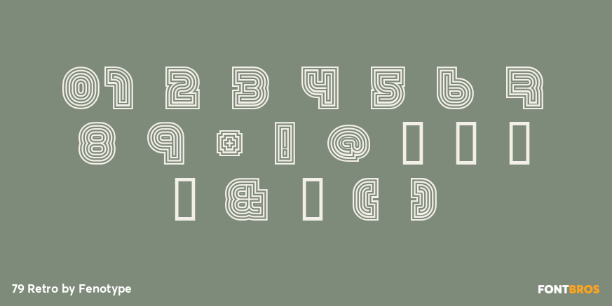 79 Retro Font Poster #1