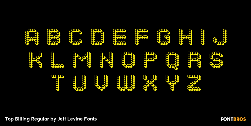 Top Billing Regular Font Poster #2