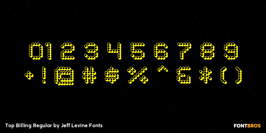 Top Billing Regular Font Poster #4