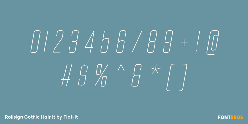 Rollsign Gothic Hair It Font Poster #4