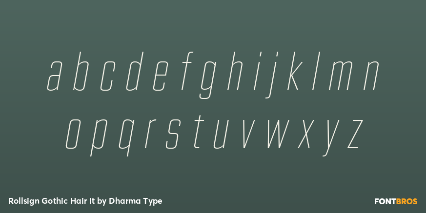 Rollsign Gothic Hair It Font Poster #3