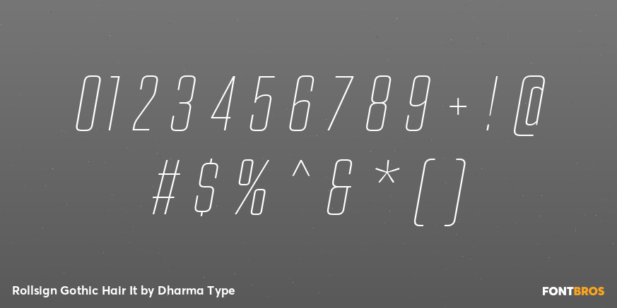 Rollsign Gothic Hair It Font Poster #4