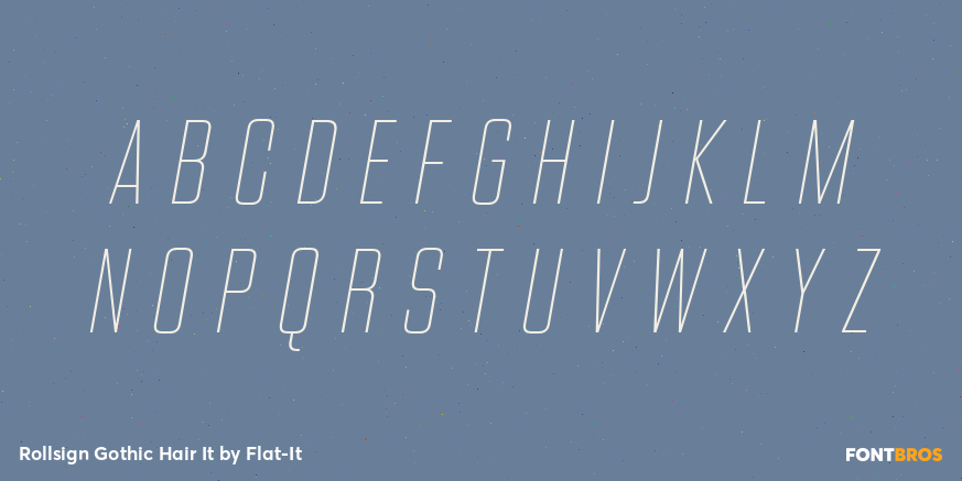 Rollsign Gothic Hair It Font Poster #2