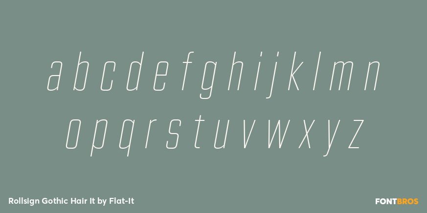 Rollsign Gothic Hair It Font Poster #3