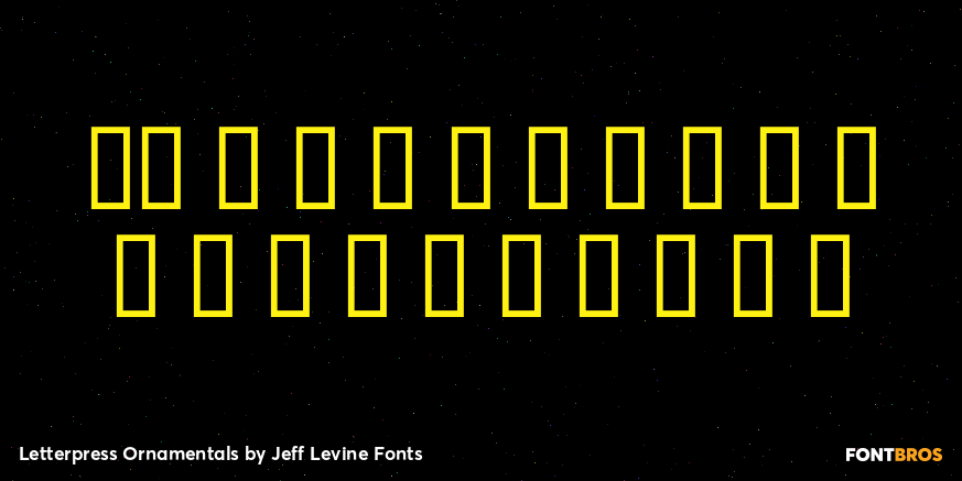 Letterpress Ornamentals Font Poster #4