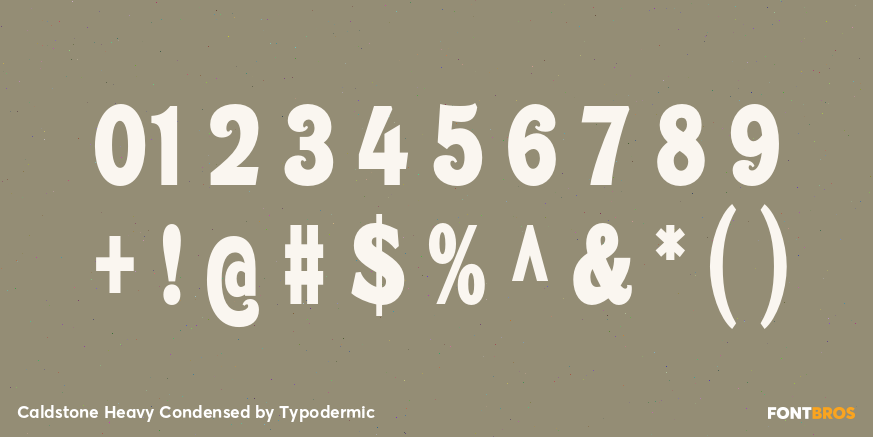 Caldstone Heavy Condensed Font Poster #1