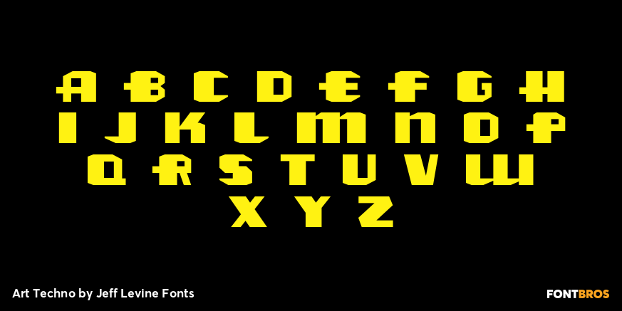 Art Techno Font Poster #3