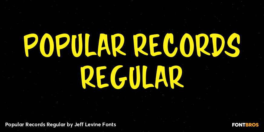Popular Records Regular Font Poster #1