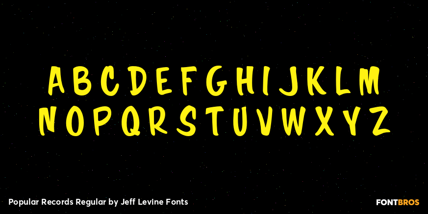 Popular Records Regular Font Poster #2