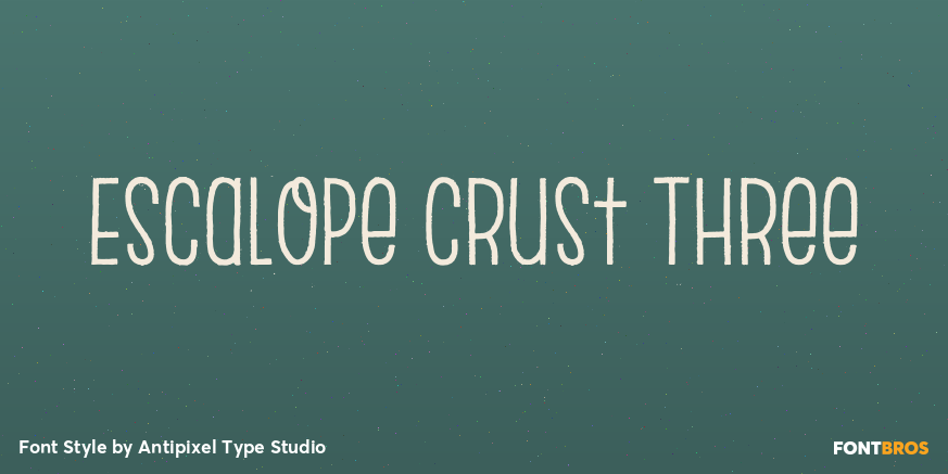 Escalope Crust Three Font Poster #1