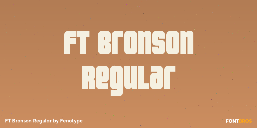 FT Bronson Regular Font Poster #1
