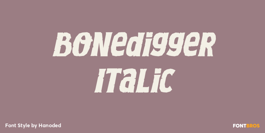 Bonedigger Italic Poster