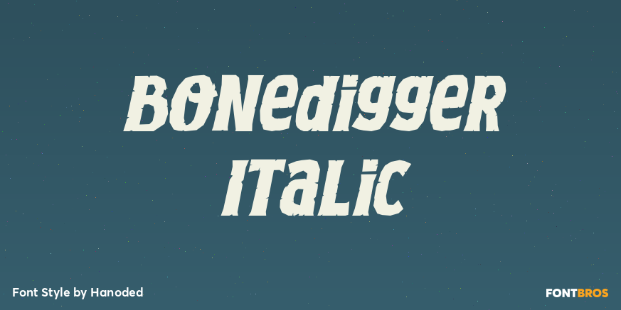 Bonedigger Italic Poster