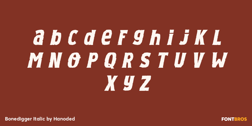 Bonedigger Italic Font Poster #3