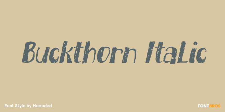Buckthorn Italic Poster