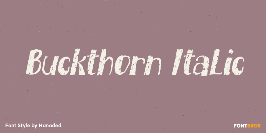 Buckthorn Italic Poster