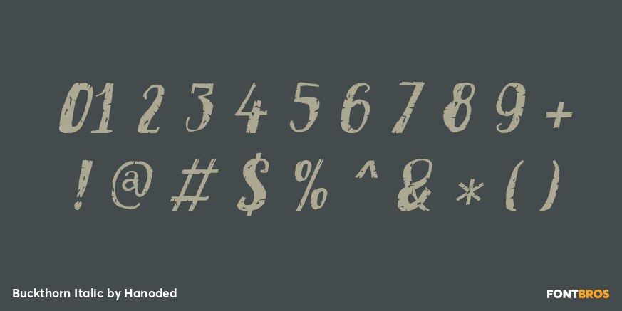 Buckthorn Italic Font Poster #1