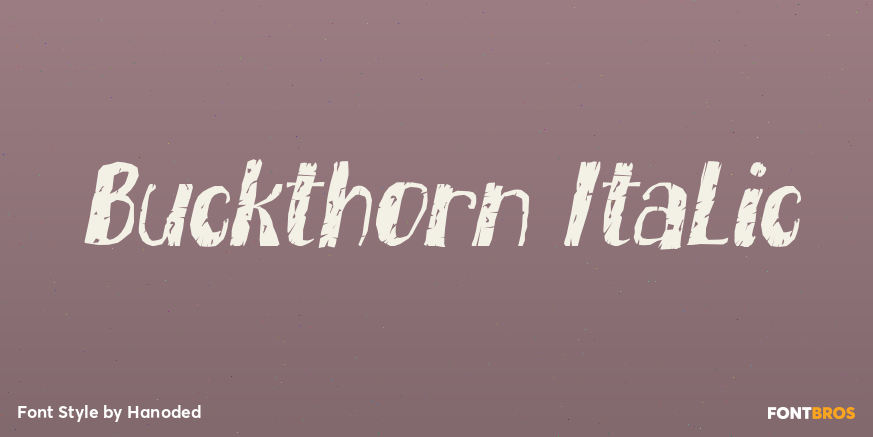Buckthorn Italic Poster