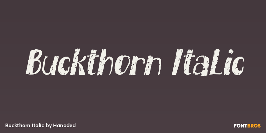 Buckthorn Italic Poster