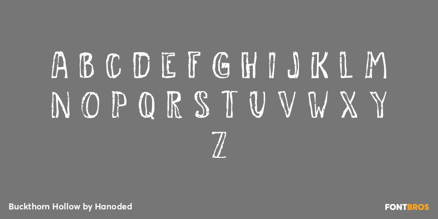 Buckthorn Hollow Font Poster #1