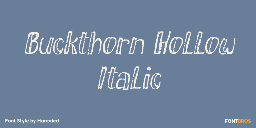 Buckthorn Hollow Italic Poster