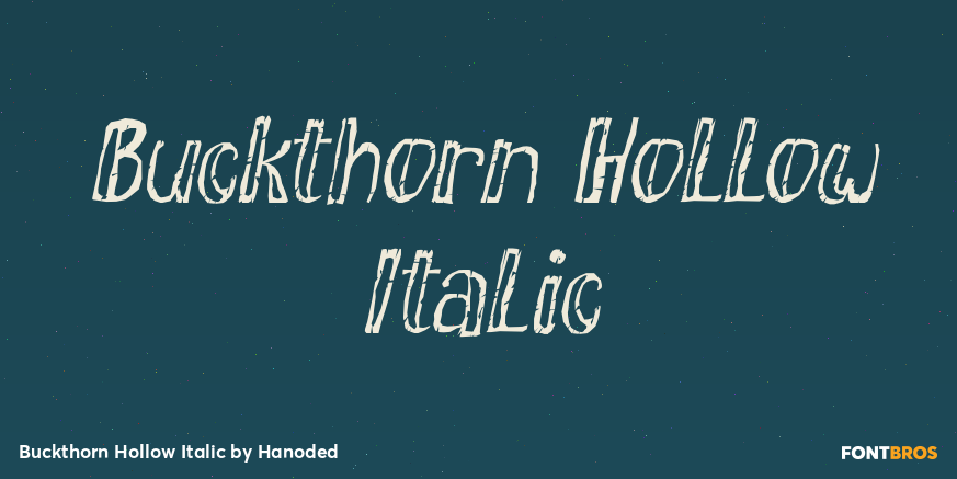 Buckthorn Hollow Italic Poster
